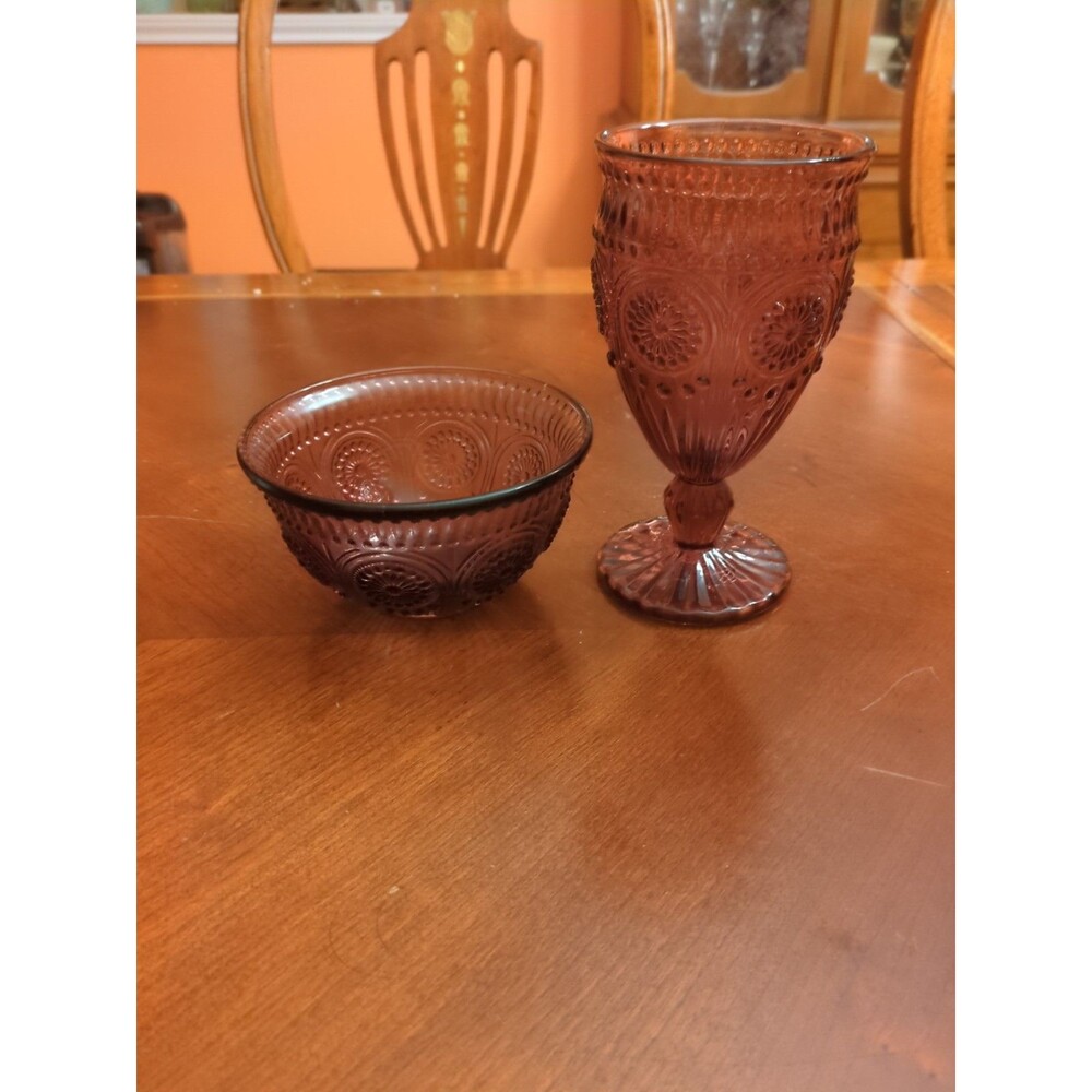 Pioneer Woman - Glass & Bowl Adeline-Plum